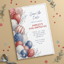 Search for patriotic save the dates Red white and blue