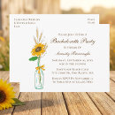 Search for sunflower hens party invitations Rustic