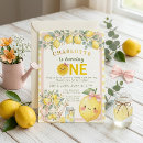 Search for pink lemonade birthday invitations Watercolor lemon