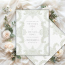 Search for vintage lace wedding invitations Sage green