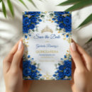 Search for royal blue save the dates Mis quince anos