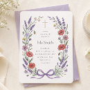Search for lavender christening invitations Watercolor flowers
