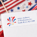 Search for patriotic return address labels Red white and due