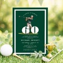Search for golf 60th birthday invitations Modern