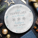 Search for snowflake plates Baby shower