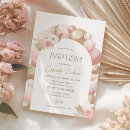 Search for pink floral christening invitations Boho