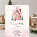 Search for gingerbread house christmas invitations Pink