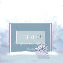 Search for blue and silver christmas invitations Snowflakes