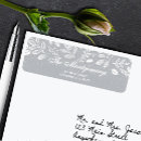 Search for grey floral return address labels Grey and white