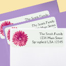 Search for pink daisy return address labels Simple