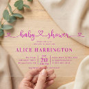 Search for heart baby shower invitations Pink