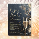 Search for clock new years eve party invitations Fireworks