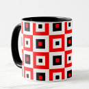 Search for black and white checkered mugs Pattern