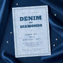 Search for blue denim and diamond invitations Western