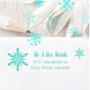 Search for snowflakes return address labels Vintage