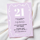 Search for purple 21st birthday invitations Twenty one