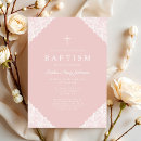 Search for pink lace christening invitations Catholic