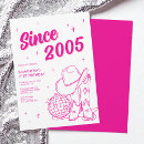 Search for disco 21st birthday invitations Hand drawn