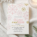 Search for gold snowflakes invitations Girl