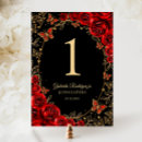 Search for quinceanera table cards Floral