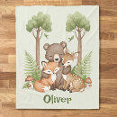 Search for bear deer blankets Woodland animals