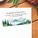 Search for mountain cabin return address labels Watercolor