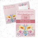 Search for gold floral anniversary cards Pink