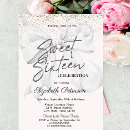 Search for confetti sweet 16 invitations Girly