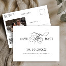 Search for cheap save the dates postcards Black and white
