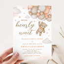 Search for orange bear invitations We can bearly wait