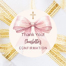 Search for pink bow thank you stickers Coquette
