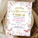Search for wildflower 1st birthday invitations Baby girl