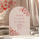 Search for pink floral wedding invitations Modern