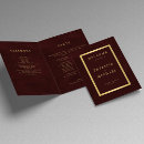 Search for burgundy and gold wedding programs Order of service