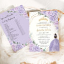 Search for lilac quinceanera invitations Mexican spanish latina