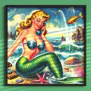 Search for vintage mermaid art Girly