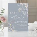 Search for dusty blue baby shower invitations Script typography
