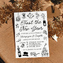 Search for new years eve party invitations Hand drawn doodles