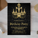 Search for chandelier birthday invitations Glitter