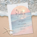 Search for beach sunset wedding invitations Seaside