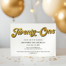 Search for gold 21st birthday invitations Simple