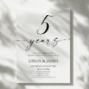 Search for 5th wedding anniversary invitations Minimal minimalist