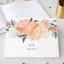 Search for floral wedding guest books Peach