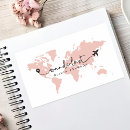 Search for travel wanderlust stickers Pink