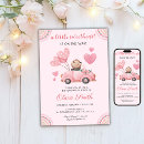 Search for a little sweetheart is on the way baby girl shower invitations Blush pink