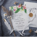 Search for tropical flowers wedding invitations Modern