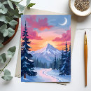 Search for snowy landscape postcards Mountains