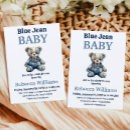 Search for blue denim invitations Teddy bear