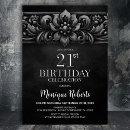 Search for vintage 21st birthday invitations Silver