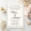 Search for vintage black and ivory wedding invitations Simple